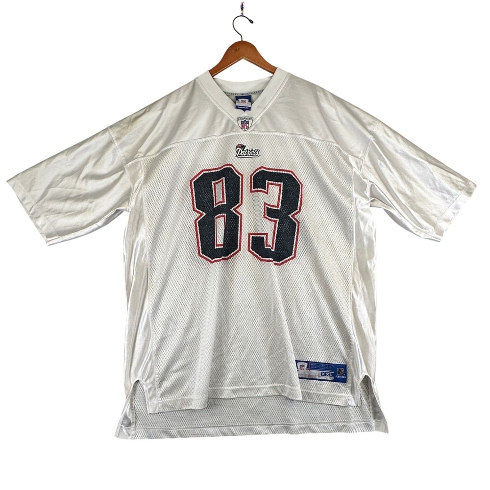 Patriots Welker #83 Reebok NFL Equipment Jersey Mens XXL White Polyester